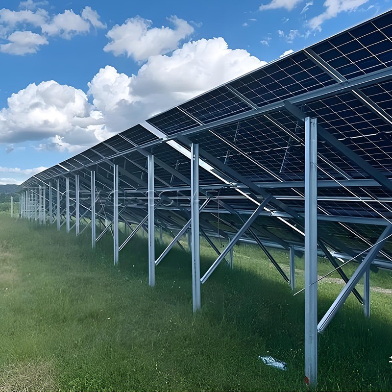 Φωτοβολταϊκή Δομή Στήριξης Εδάφους Θεμελίωση με Κοχλία Εδάφους Φωτοβολταϊκό Σύστημα Στήριξης Εδάφους για Σταθμό Παραγωγής Ηλεκτρικής Ενέργειας