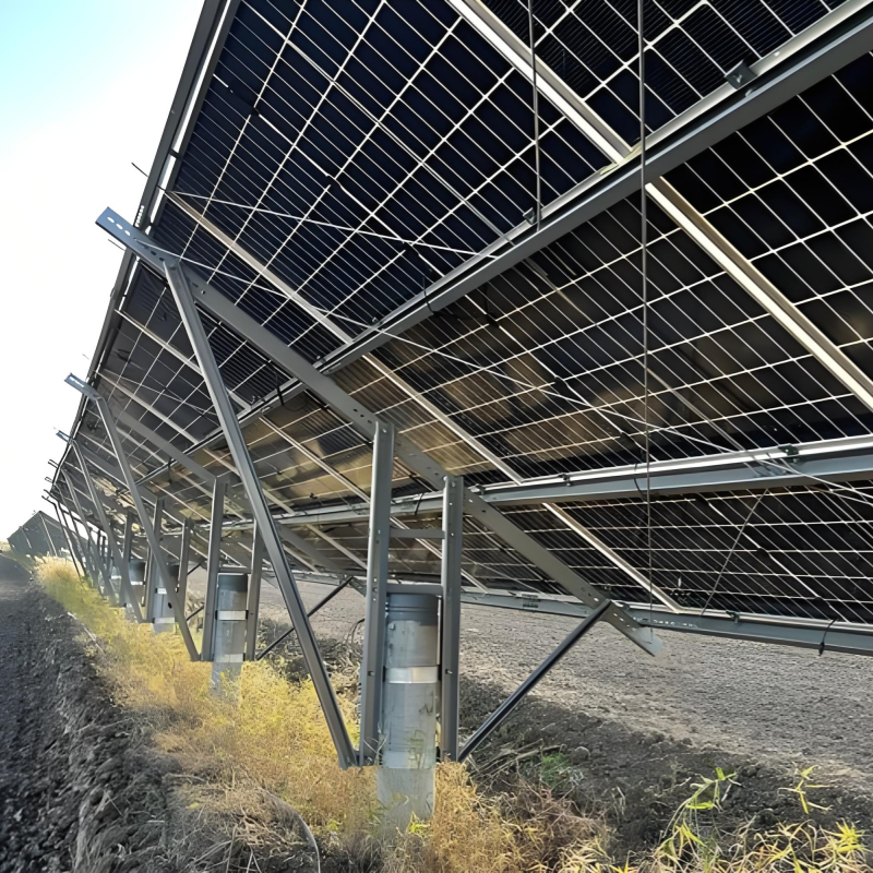 Customizable Solar Ground Mounting System with Unique Design Easy and Fast Installation Long Service Life Natural Color
