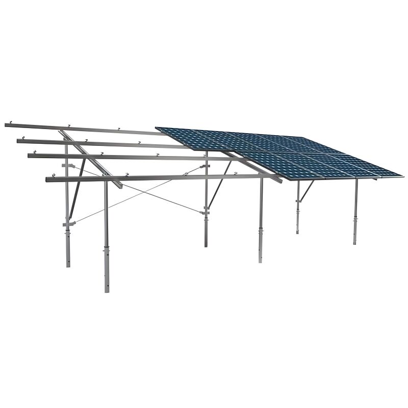 Συναρμολογημένες βάσεις στήριξης ηλιακών πάνελ, σχεδιασμός που εξοικονομεί χρόνο εγκατάστασης και παρέχει ισχυρή στήριξη για τα ηλιακά πάνελ.