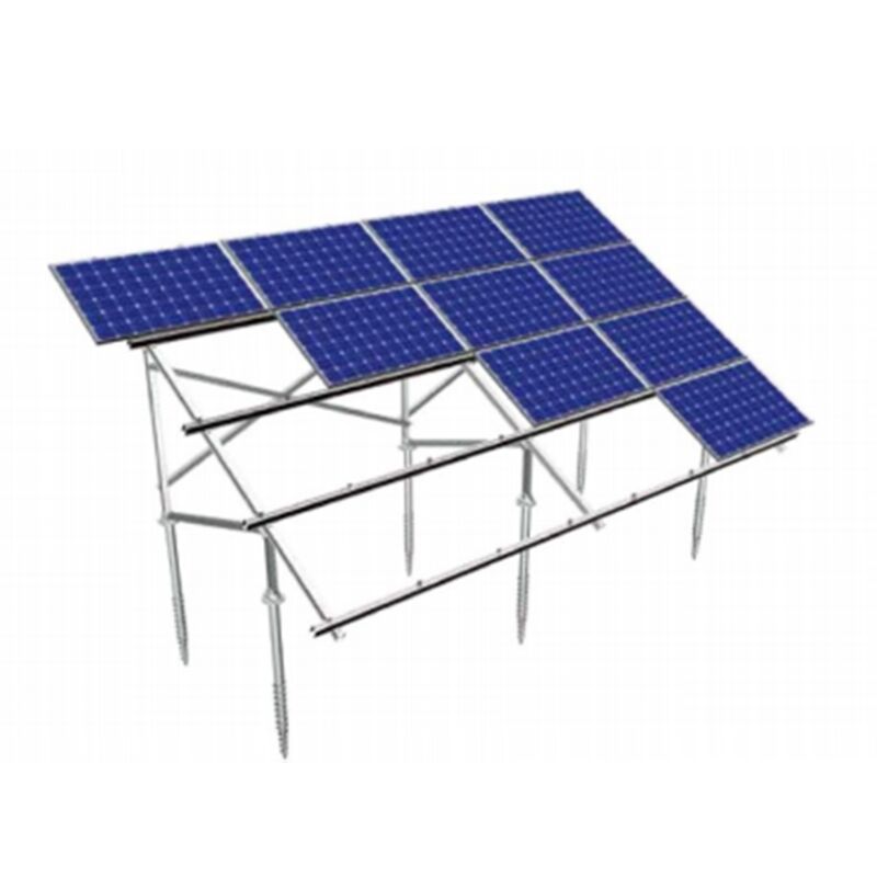 Solar Panel Mounting Brackets Multi Panel Arrays Ground Mounting with Steel and Aluminum Components for Solar Projects